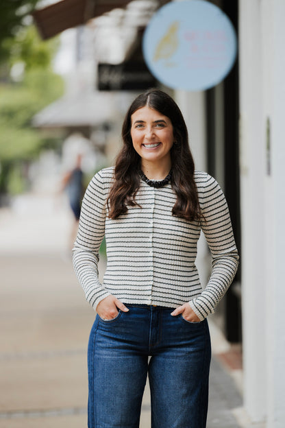 ROSANNA STRIPE SWEATER TOP