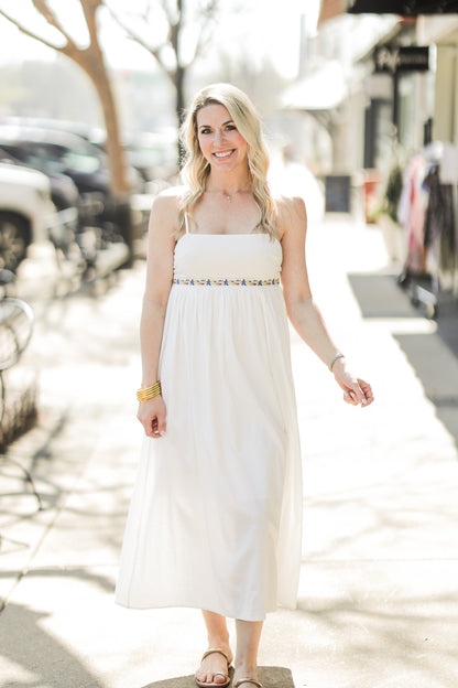 ELINI EMBROIDERED DRESS