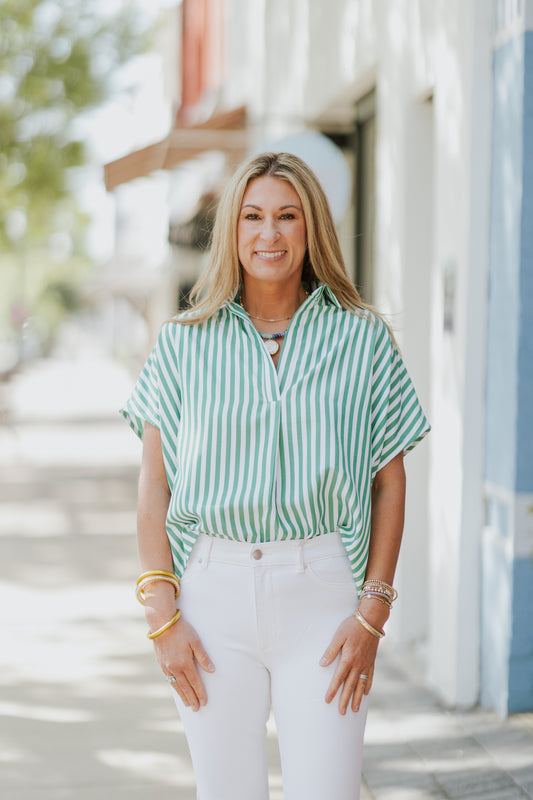 THE COSTAL POPLIN TOP
