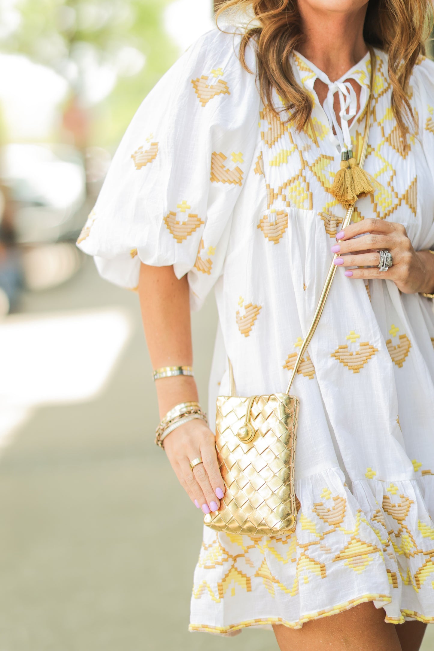 PAROS GOLDEN SHIFT DRESS
