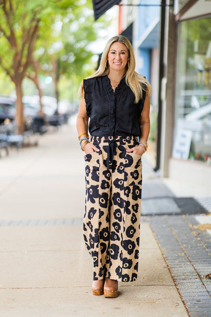 LISA FALL FLOWER PANTS
