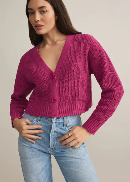 MAGENTA FLEUR CARDIGAN