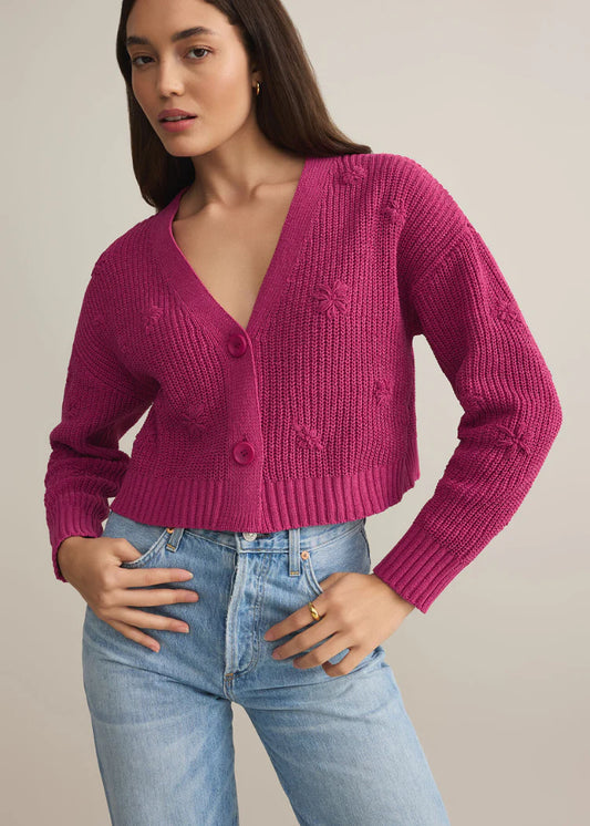 MAGENTA FLEUR CARDIGAN