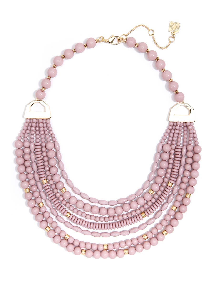 MIXED BEADS LAYERING NECKLACE