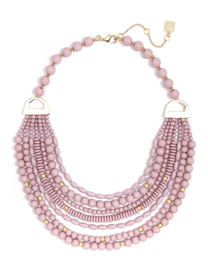 MIXED BEADS LAYERING NECKLACE