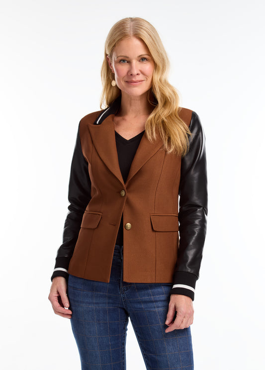 ESPRESSO MIXED MEDIA BLAZER