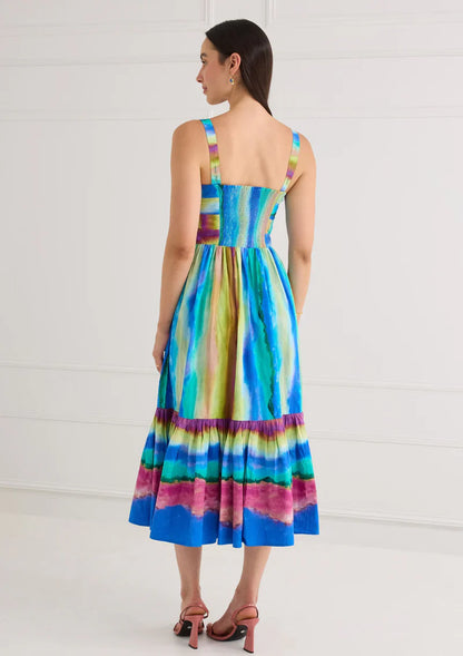 THE GIANNA DRESS IN SUNSET STRIPE