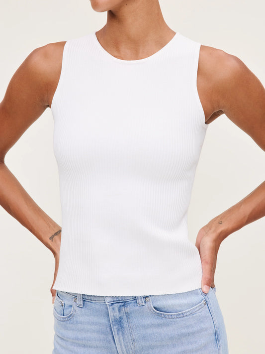RACER WHITE TANK SHIRT