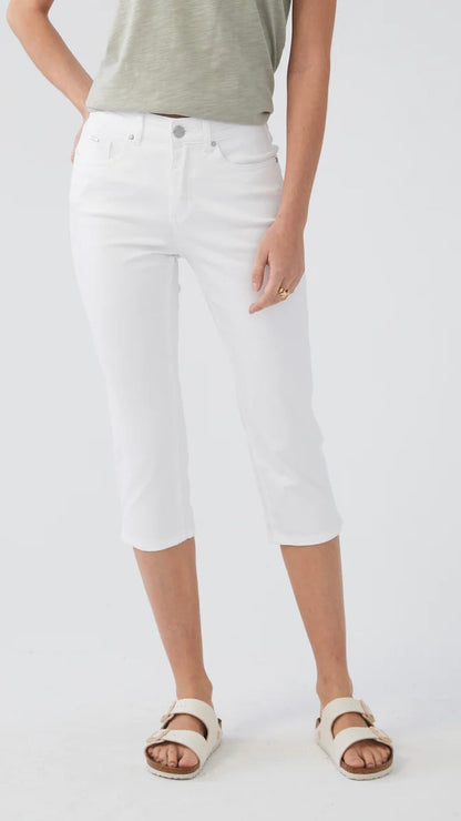 OLIVIA WHITE CROP PANTS
