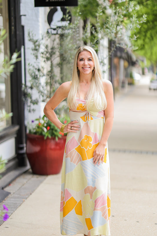 AURA RIVERA MIDI DRESS