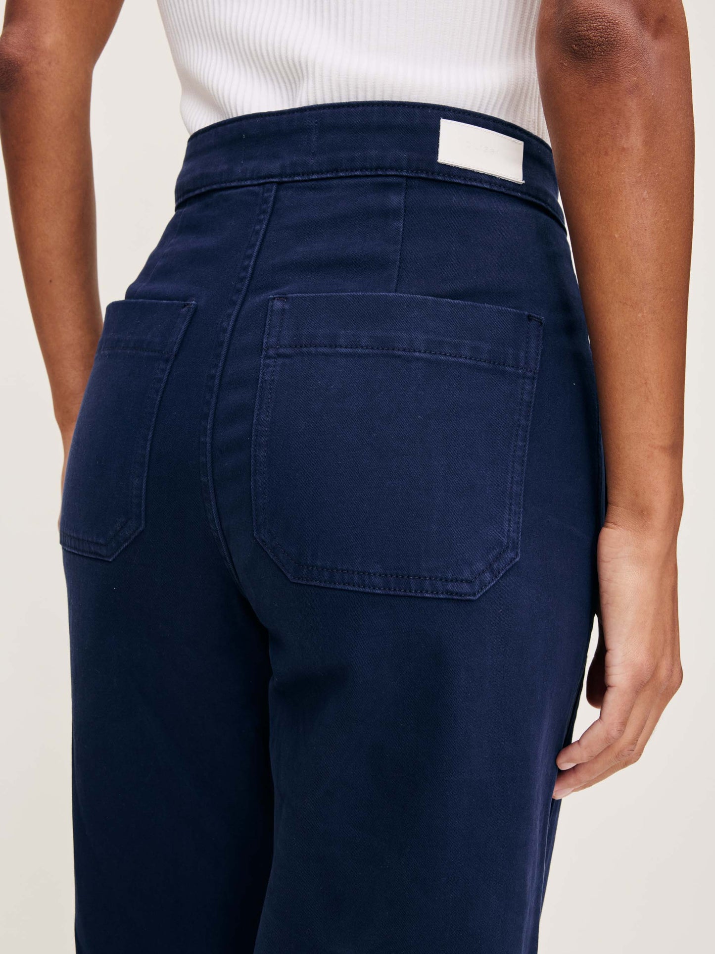 BRIGHT NAVY HEPBURN PANT BY DL