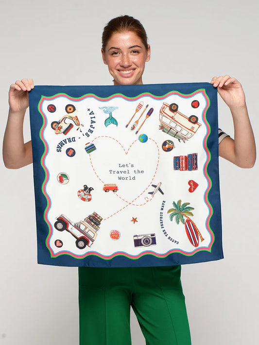 LETS TRAVEL THE WORLD SCARF