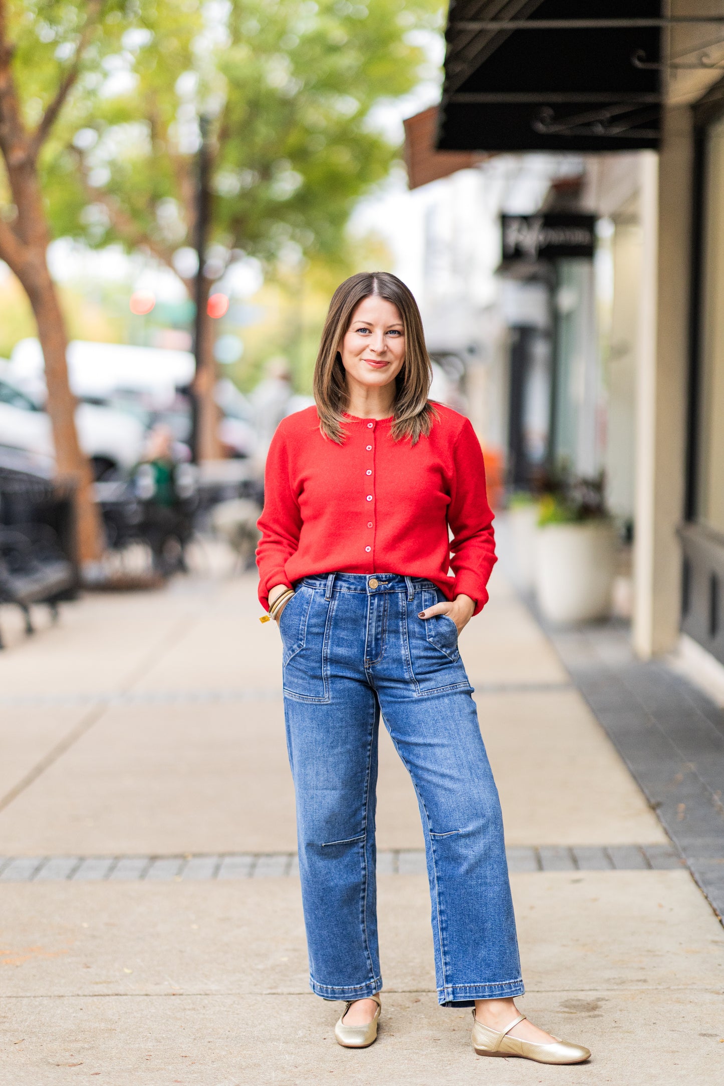 MEDINA FESTIVE RED CARDIGAN