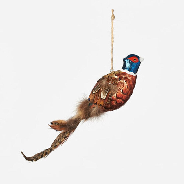 PHEASANT GLASS ORNAMENT