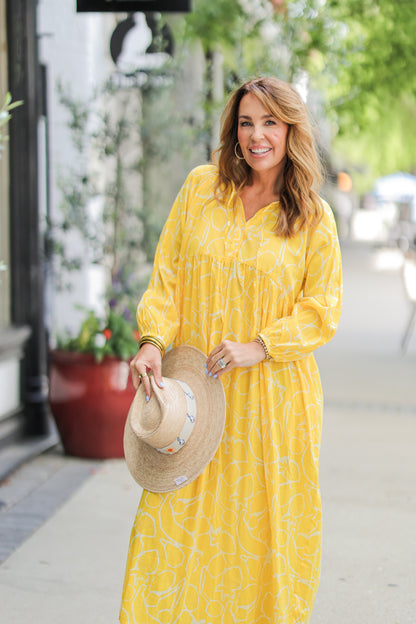 SUNSHINE FLORAL MIDI TUNIC