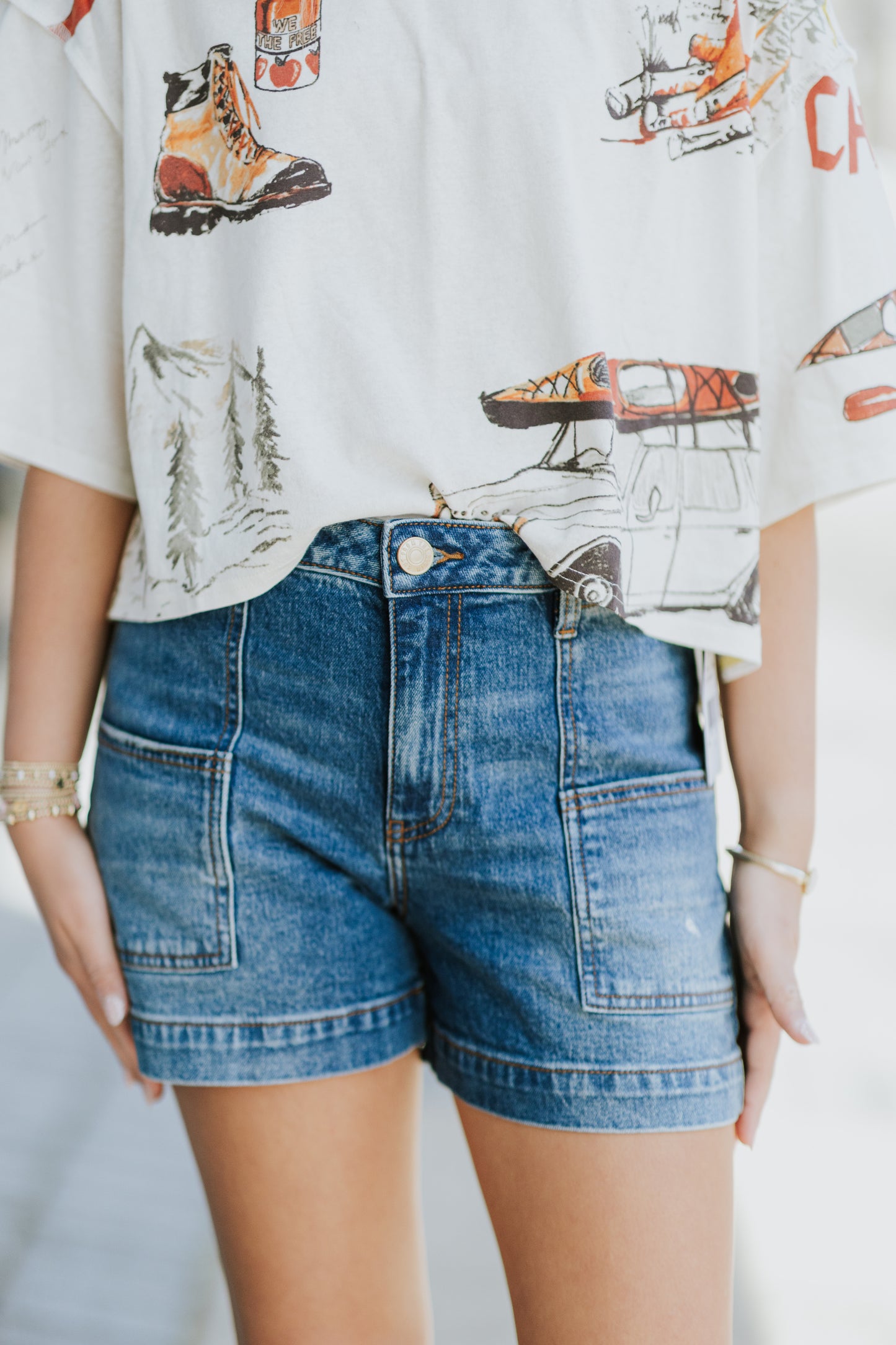 JANE HIGH RISE POCKET SHORTS