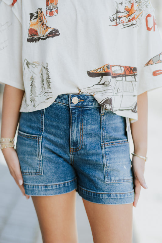 JANE HIGH RISE POCKET SHORTS