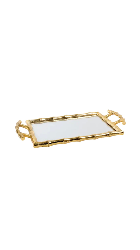 Gold Bamboo Vanity Tray