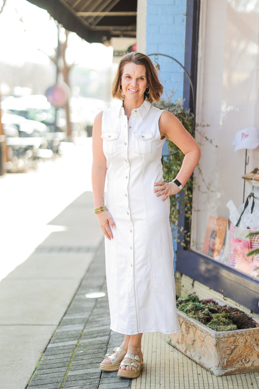 BUTTON DOWN CITY DRESS