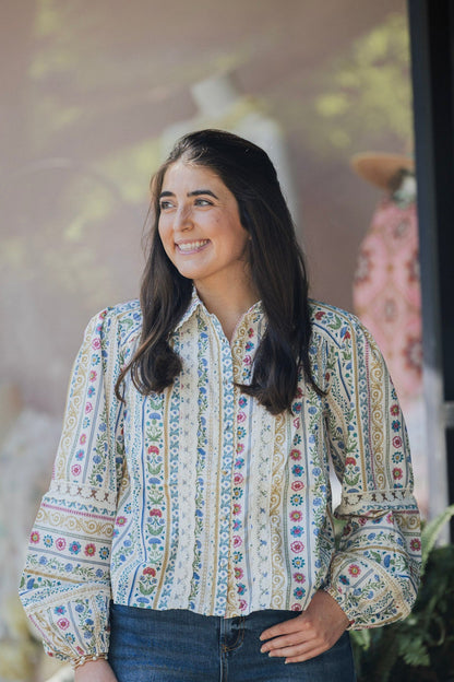 FRENCH COTTAGE FLORAL TOP