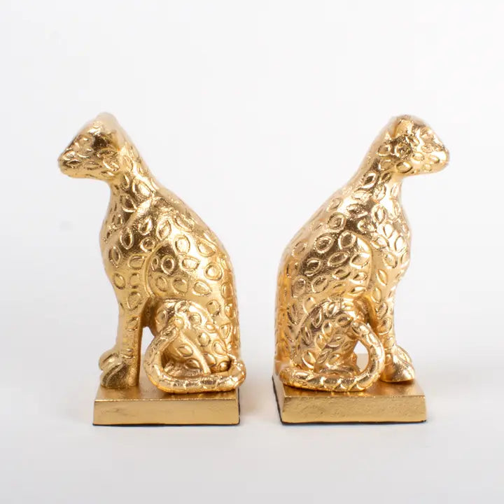 LEOPARD  BOOKENDS
