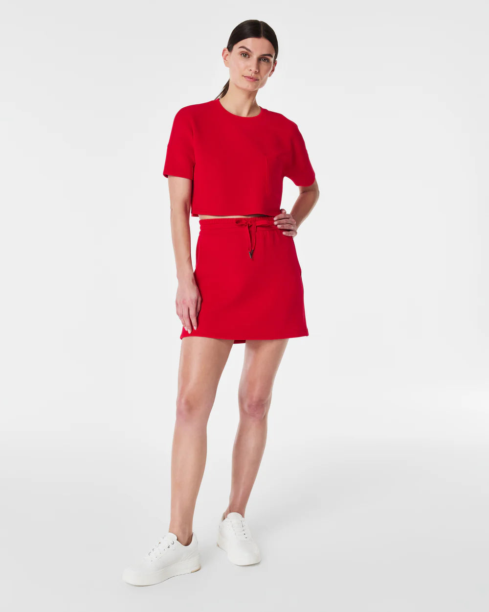 AIRESSENTIALS SPANX RED SKORT
