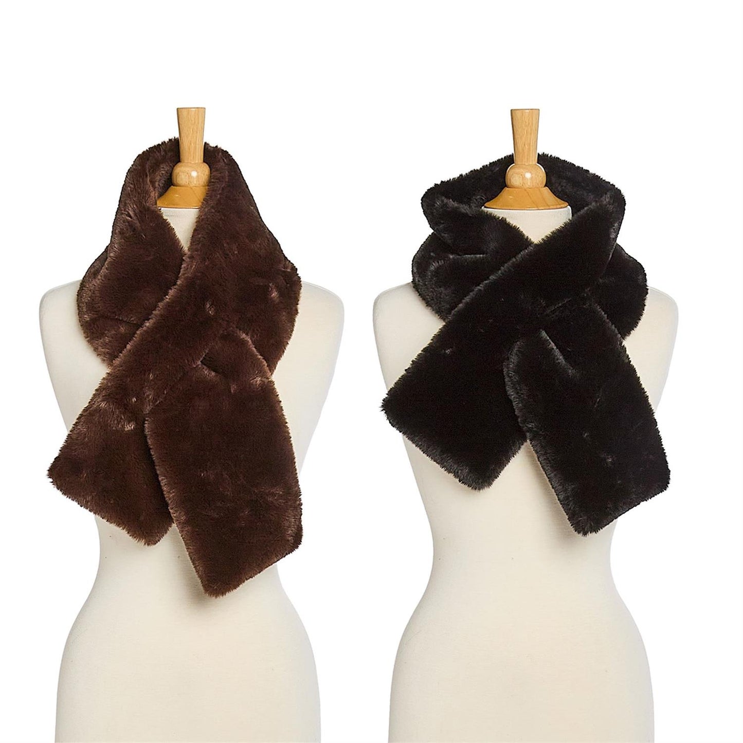 PULL THROUGH FAUX FUR SCARF