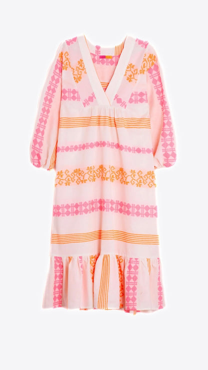 DRESS FABRIZIA MILOS WHITE NEON