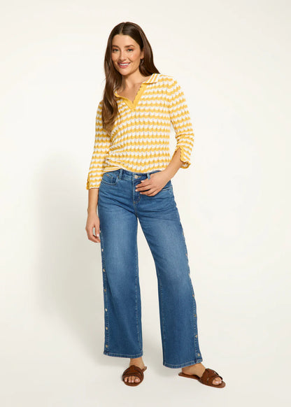 OLIVIA WIDE BUTTON LEG