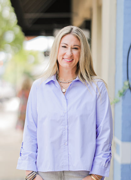 POPLIN REMOVABLE TIE TOP