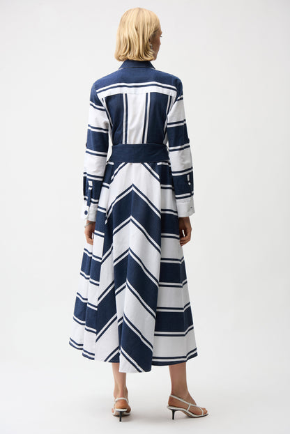 COTTON STRIPE SHIRT DRESS