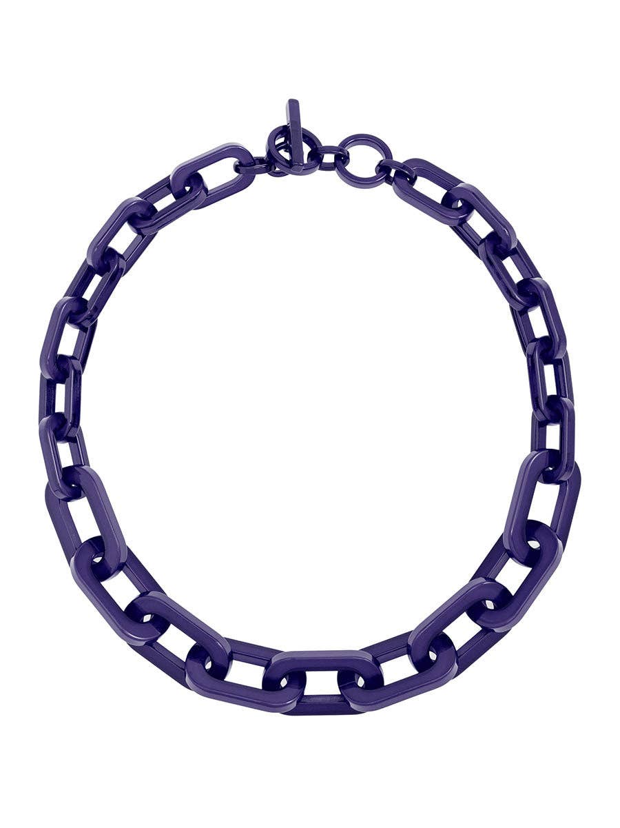 RESIN CHAIN COLOR NECKLACE