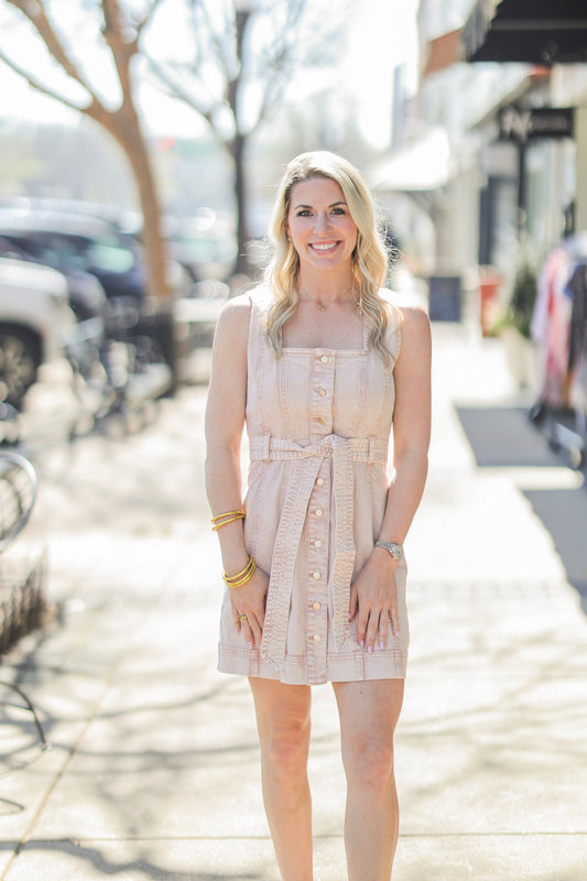DAHILA DENIM PANEL DRESS