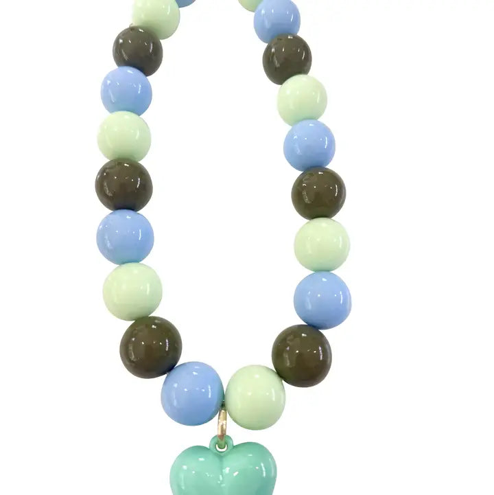 MAX CHUNKY BEADED HEART NECKLACE