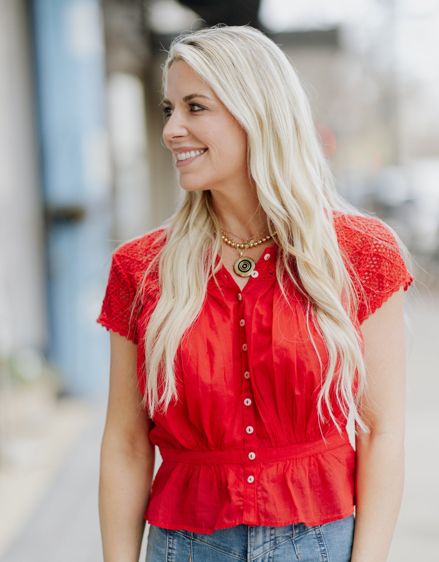 GEMMA EMBROIDERED TOP