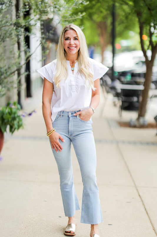 QUINN RUFFLE TOP