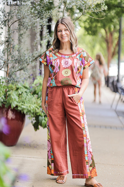 FRANCESCA PANT IN RUST