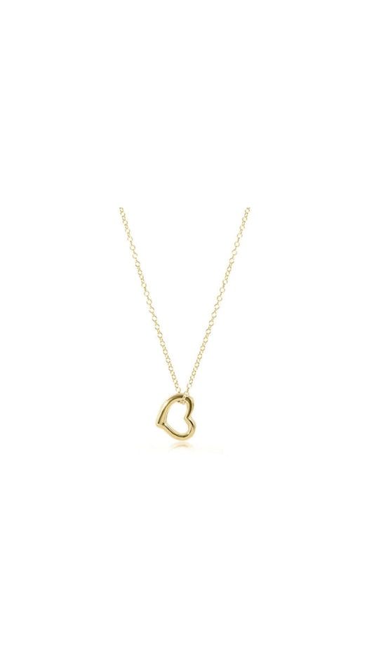 16" NECKLACE GOLD LOVE SMALL CHARM