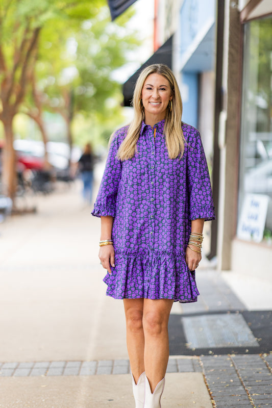 PURPLE DELIGHT FALL DRESS