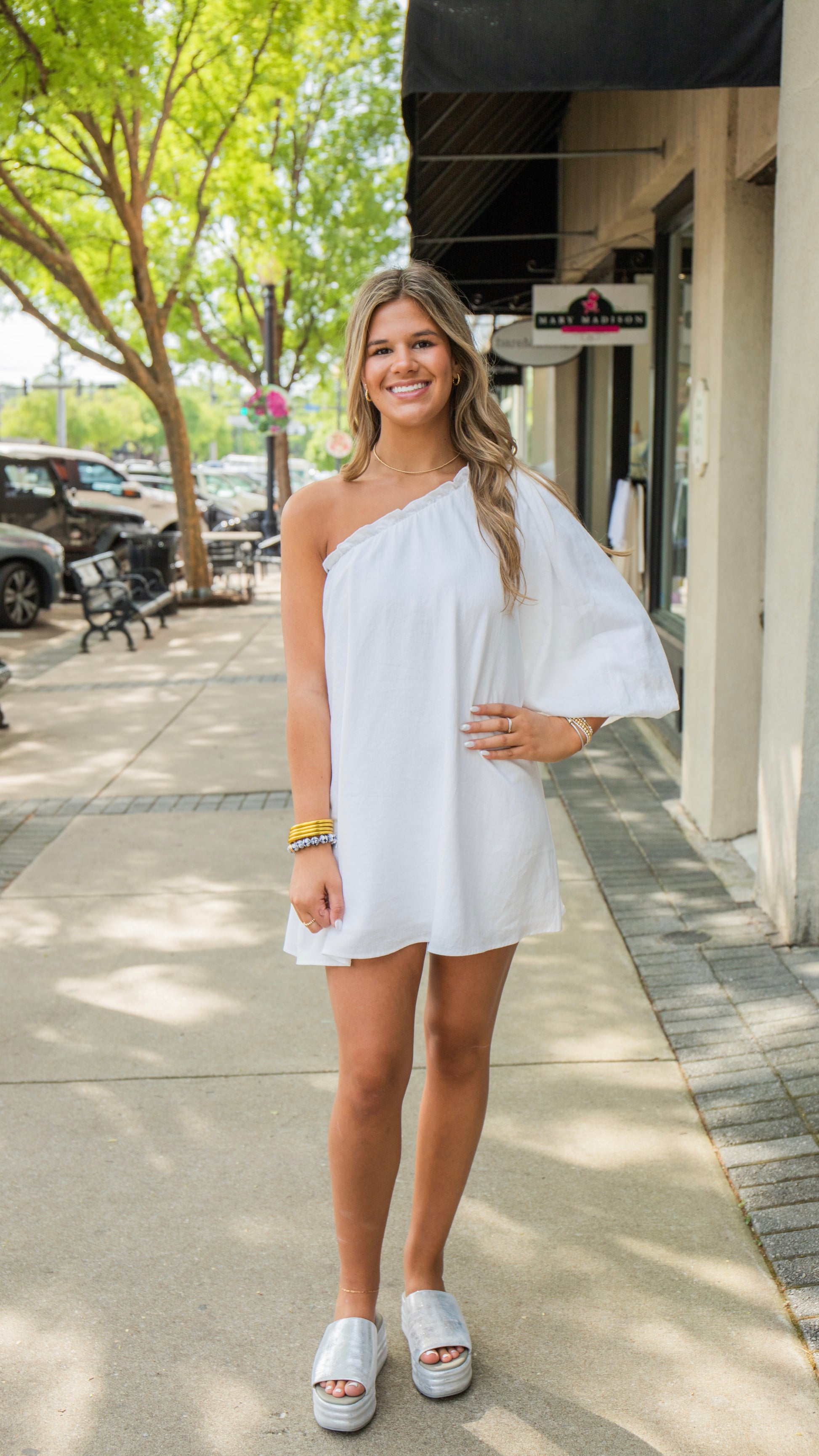 HIGH VOLUME MINI DRESS - XS / PARADISE PALMS HIGH VOLUME MINI DRESS - XS / PARADISE PALMS