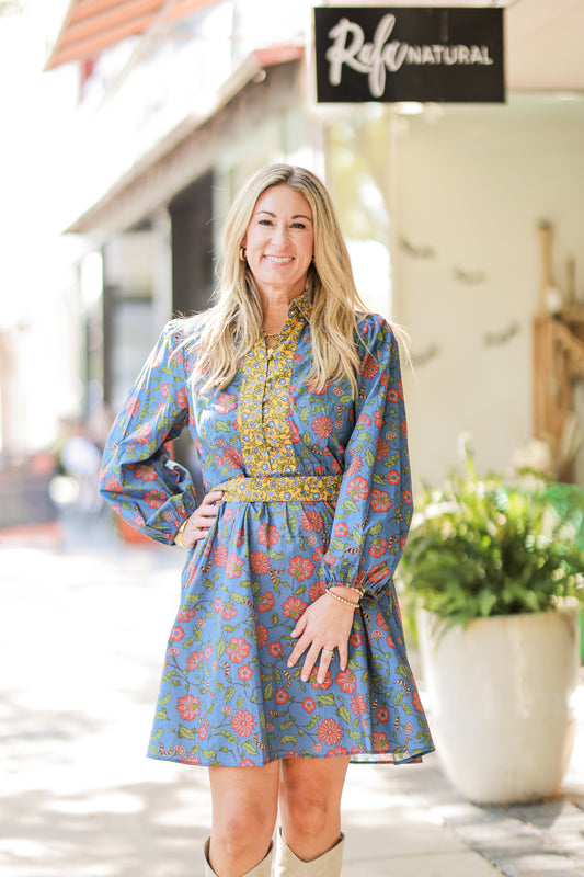 HALLE DUSKY BLOOM HERMOZA DRESS