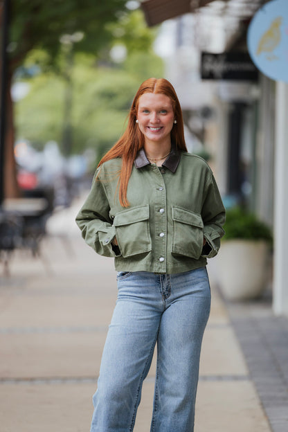 REY CROPPED CHORE JACKET