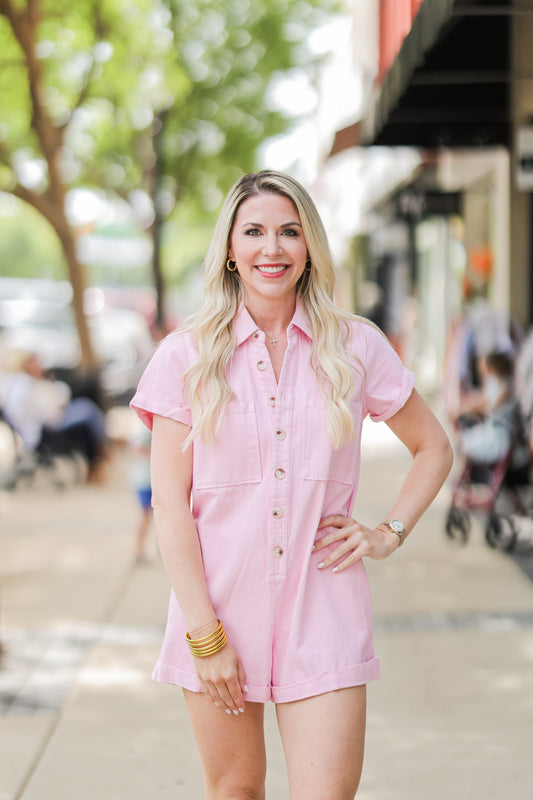 RANGER ROMPER IN PINK