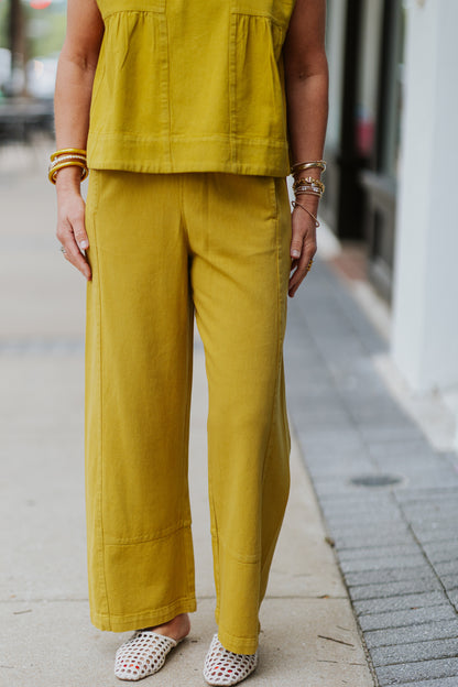 OCHRE BARREL PANT