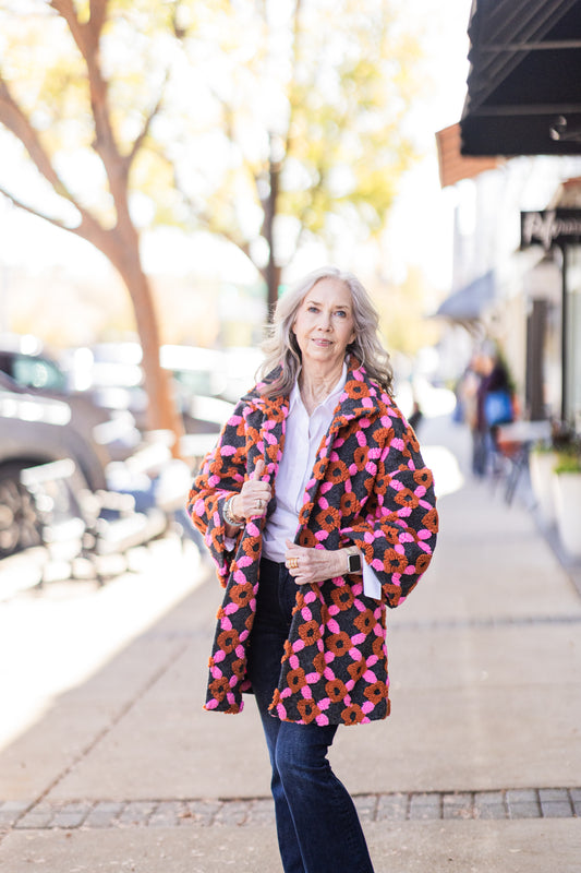 TEXTURE COTTON PATTERN JACKET