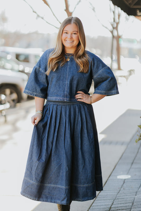 WESTLEY DENIM SKIRT SET