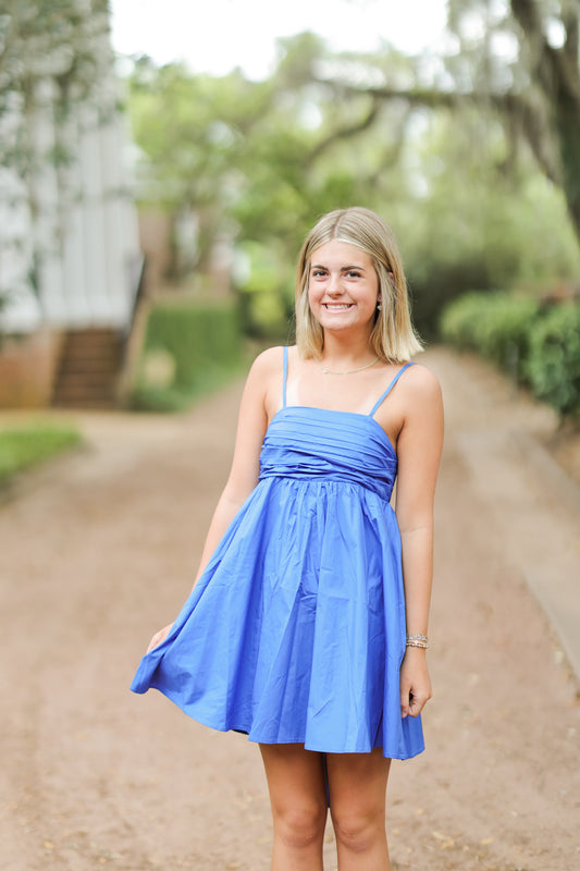 AEGEAN BLUE MINI DRESS