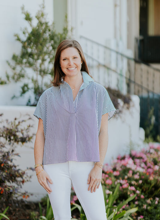 SIGNATURE STRIPE BLOUSE