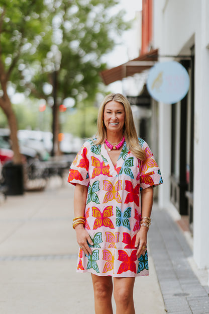 BUTTERFLIES SHIFT DRESS
