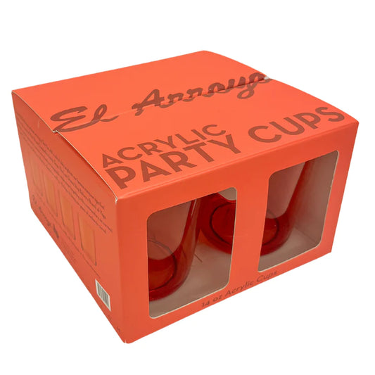 SET OF 4 CORAL ACRYLIC